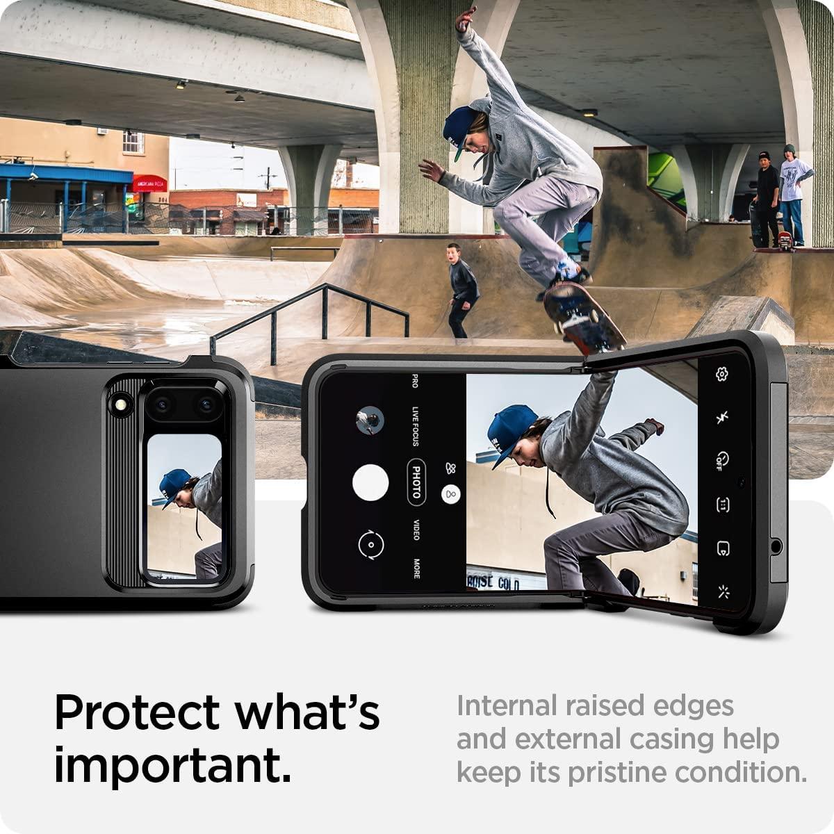 Spigen® Tough Armor™ ACS05111 Samsung Galaxy Z Flip 4 Case - Black