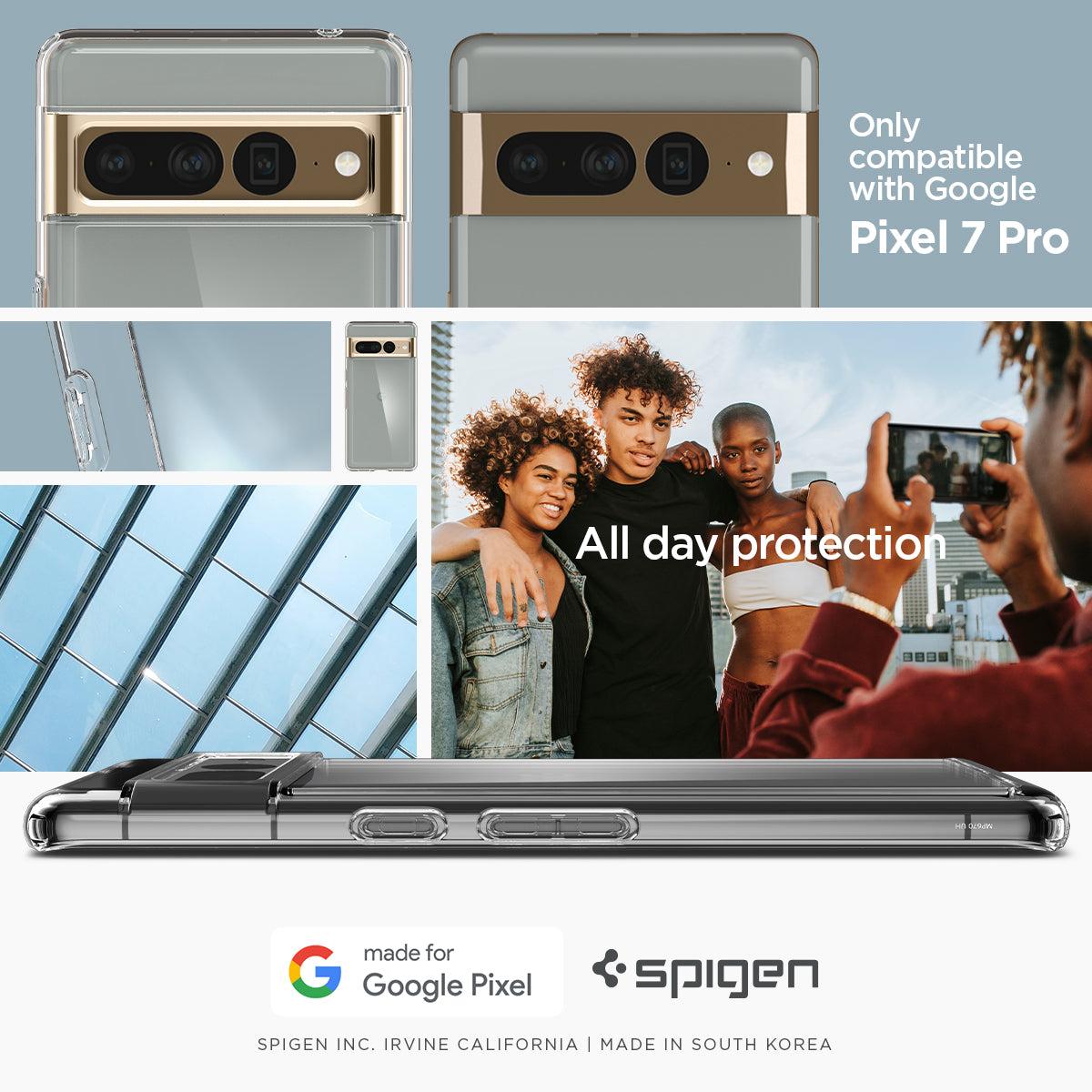 Spigen® Ultra Hybrid™ ACS04726 Google Pixel 7 Pro Case - Crystal Clear