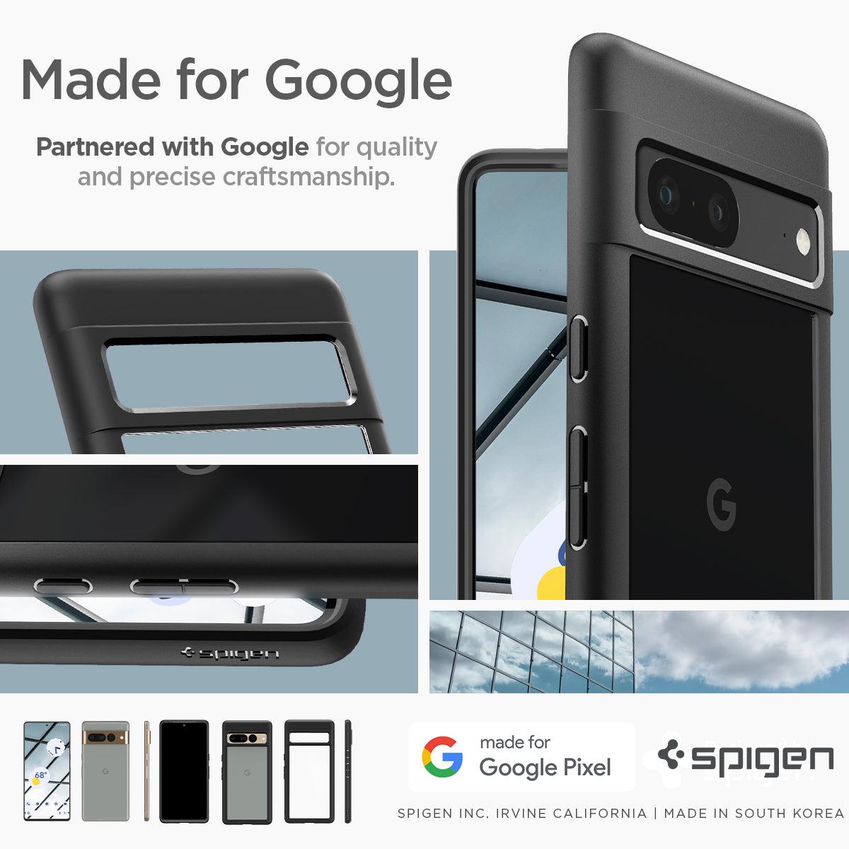 Spigen® Ultra Hybrid™ ACS04727 Google Pixel 7 Pro Case - Matte Black