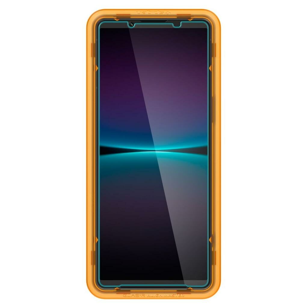 Spigen® (x2.Pack) GLAS.tR™ ALIGNmaster™ HD AGL04689 Sony Xperia 1 IV Premium Tempered Glass Screen Protector