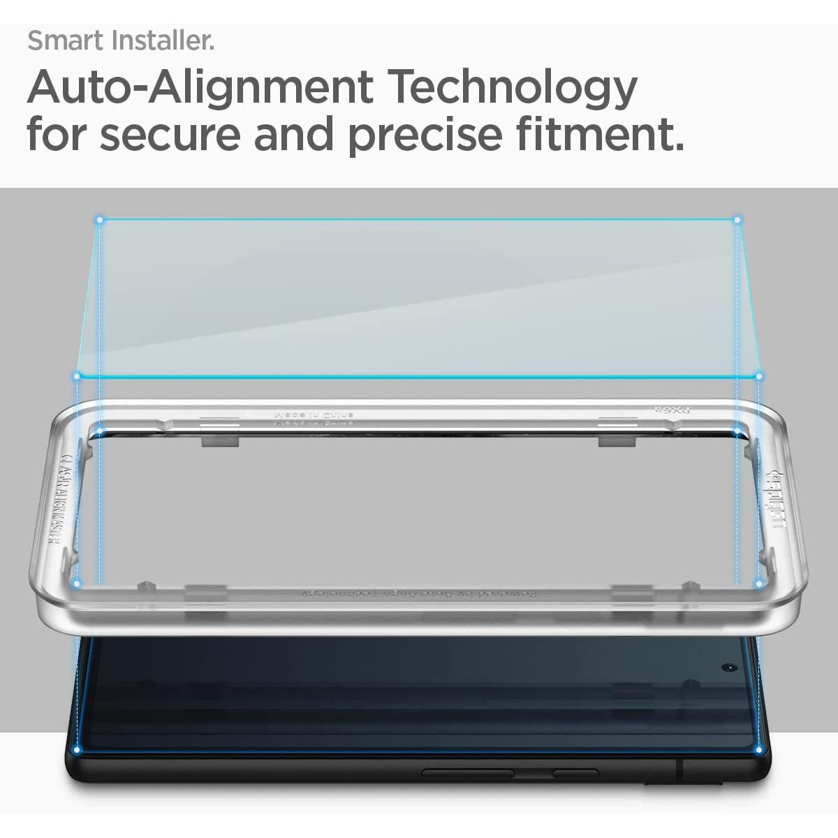 Spigen® (x2.Pack) GLAS.tR™ ALIGNmaster™ HD AGL04695 Google Pixel 6a Premium Tempered Glass Screen Protector
