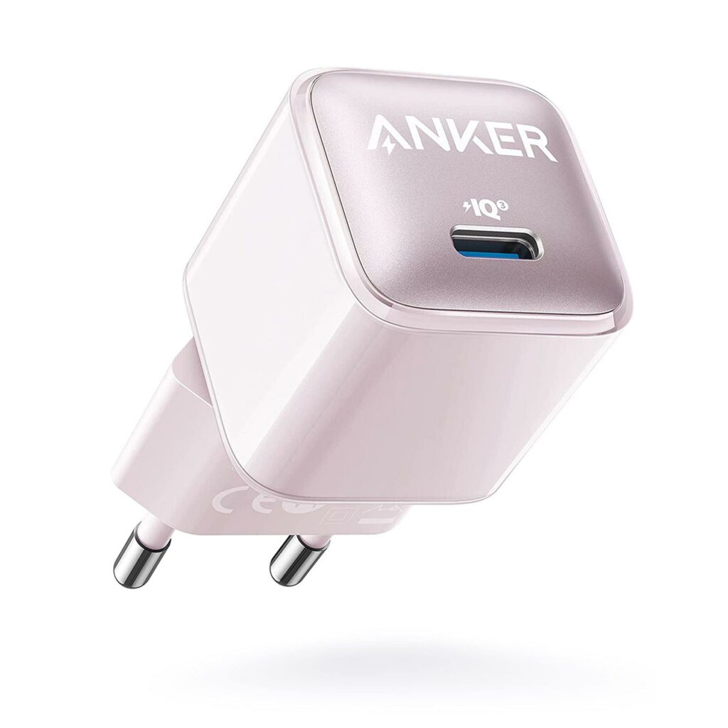 Anker® Nano Pro A2637352 ActiveShield™ IQ 3.0 20W USB‑C Power Adapter – Powder Pink