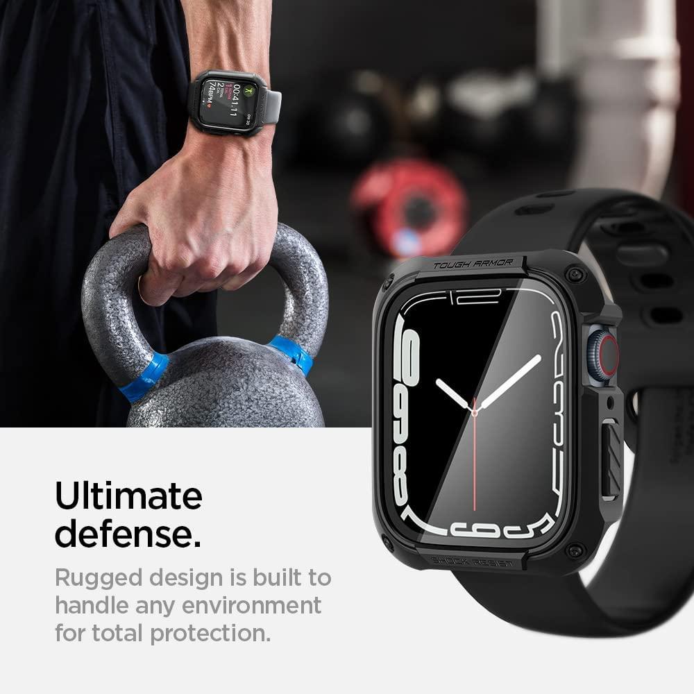 Spigen® Tough Armor™ ACS04183 Apple Watch Series 8 / 7 (45mm) Case – Black