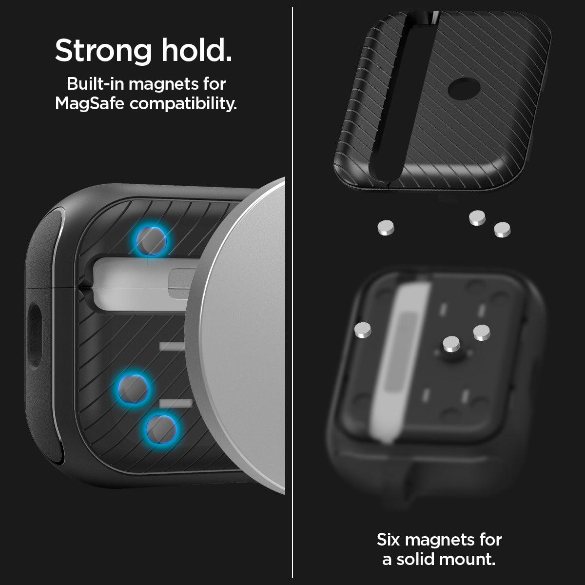 Spigen® Mag Armor (MagFit) ACS05484 Apple AirPods Pro 2 Case – Matte Black