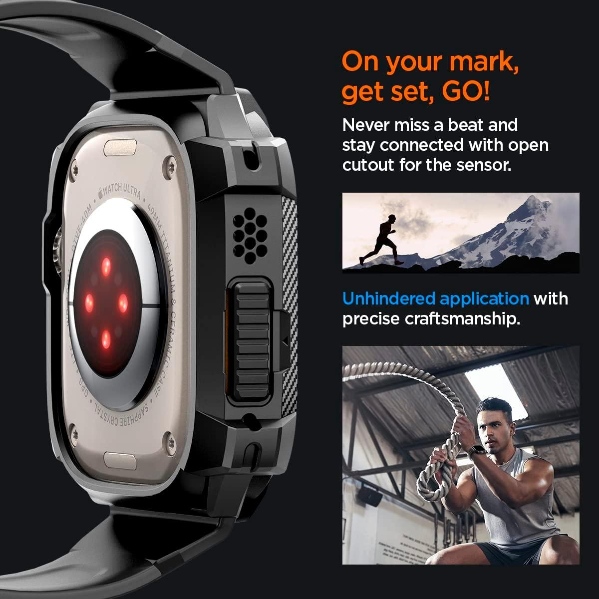 Spigen® Rugged Armor™ Pro ACS05460 Apple Watch Ultra (49mm) Case – Black