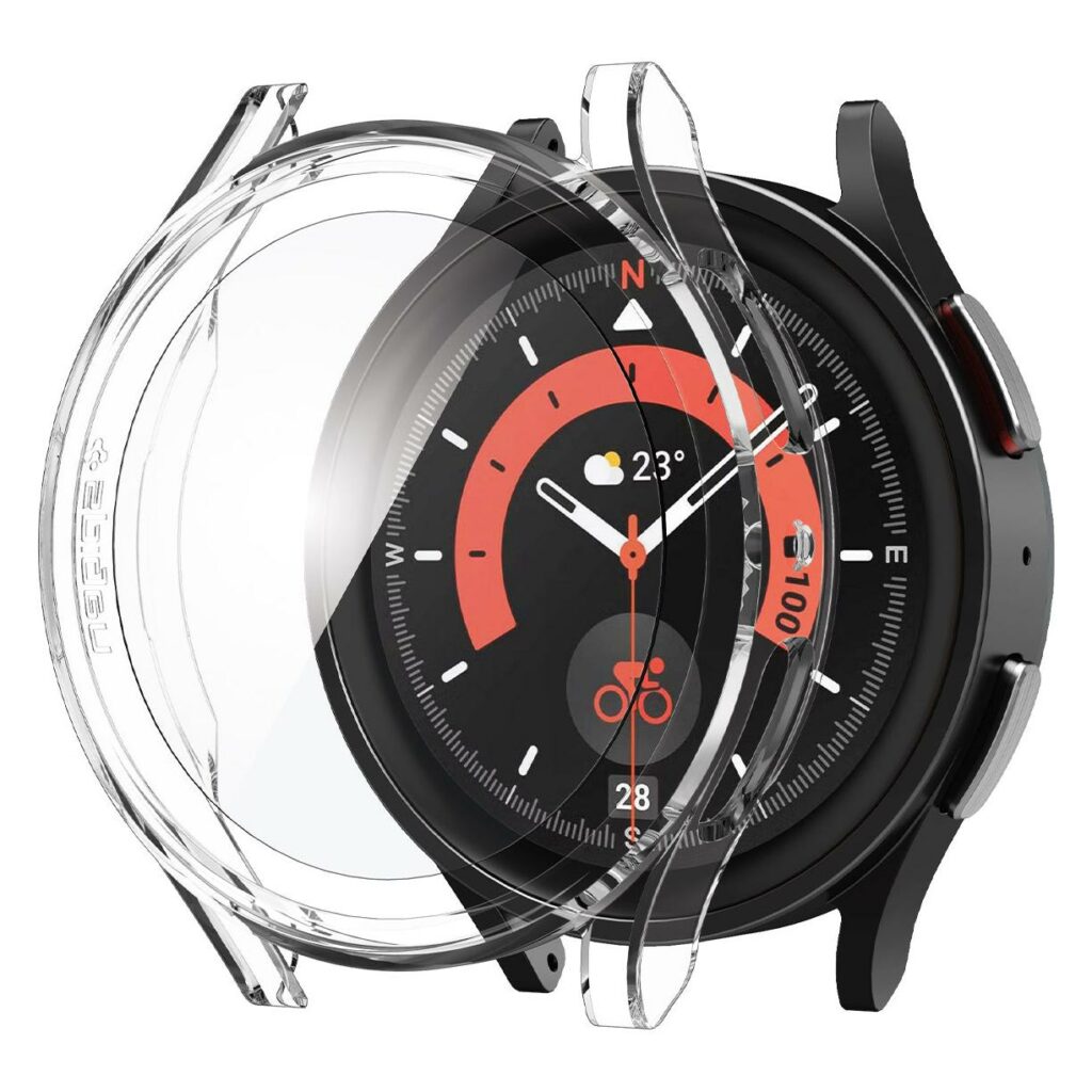 Spigen® Thin Fit™ Glass ACS05400 Samsung Galaxy Watch 5 Pro (45mm) Case – Crystal Clear