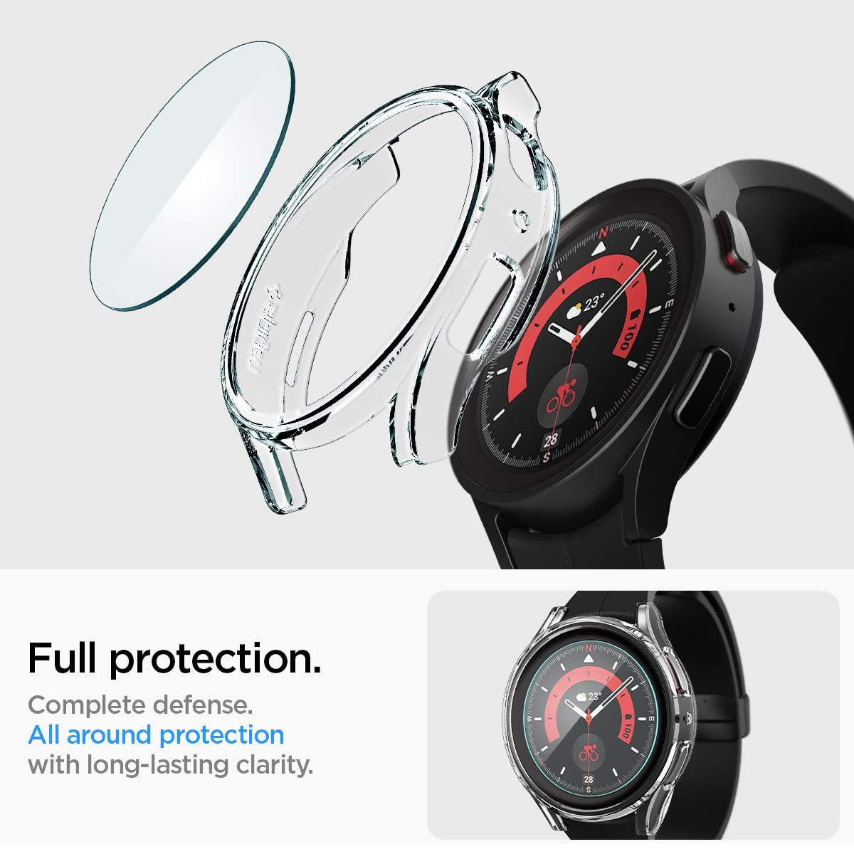 Spigen® Thin Fit Glass™ ACS05400 Samsung Galaxy Watch 5 Pro (45mm) Case – Crystal Clear