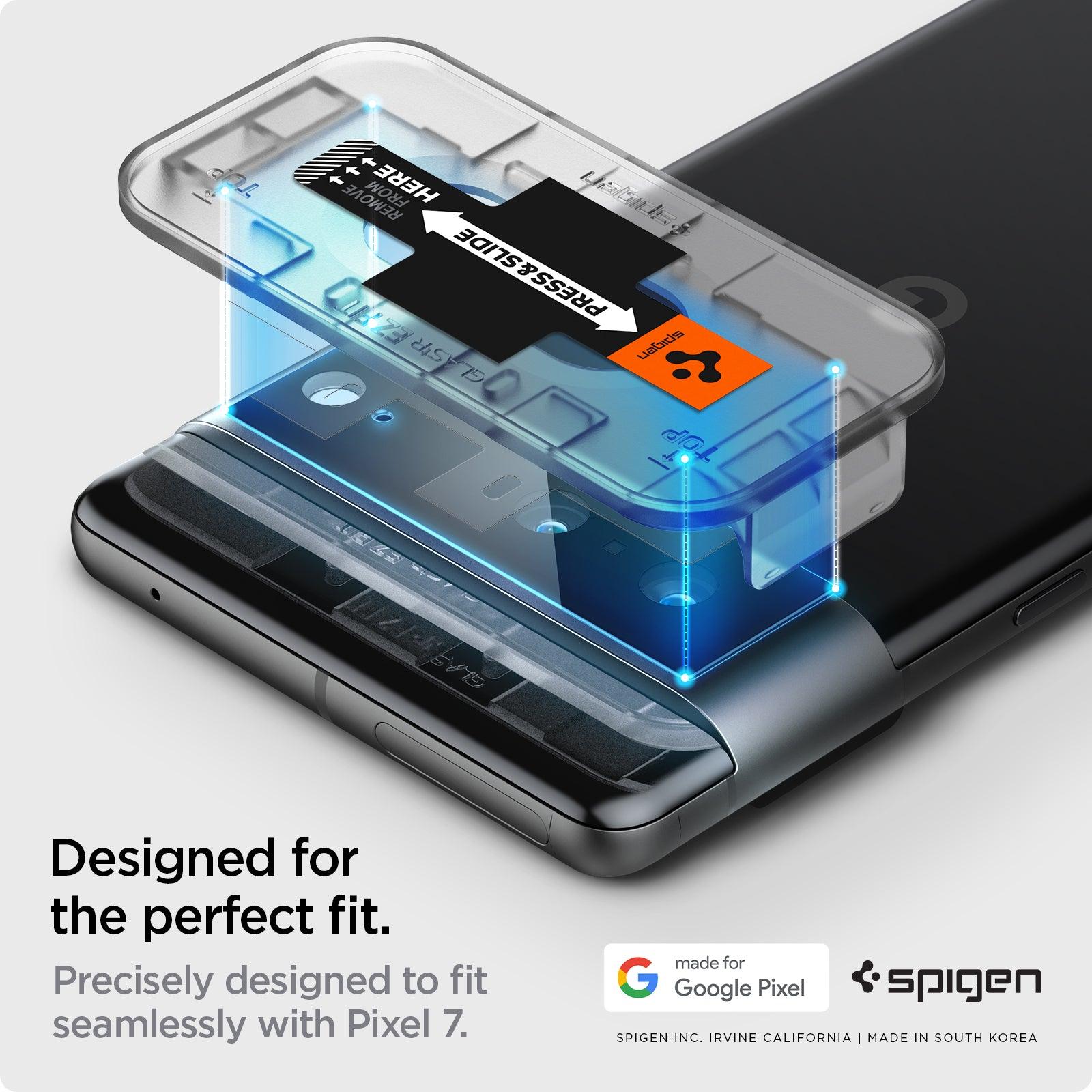 Spigen® (x2.Pack) GLAS.tR™ OPTIK AGL05471 Google Pixel 7 Premium Tempered Glass Camera Lens Protector – Black