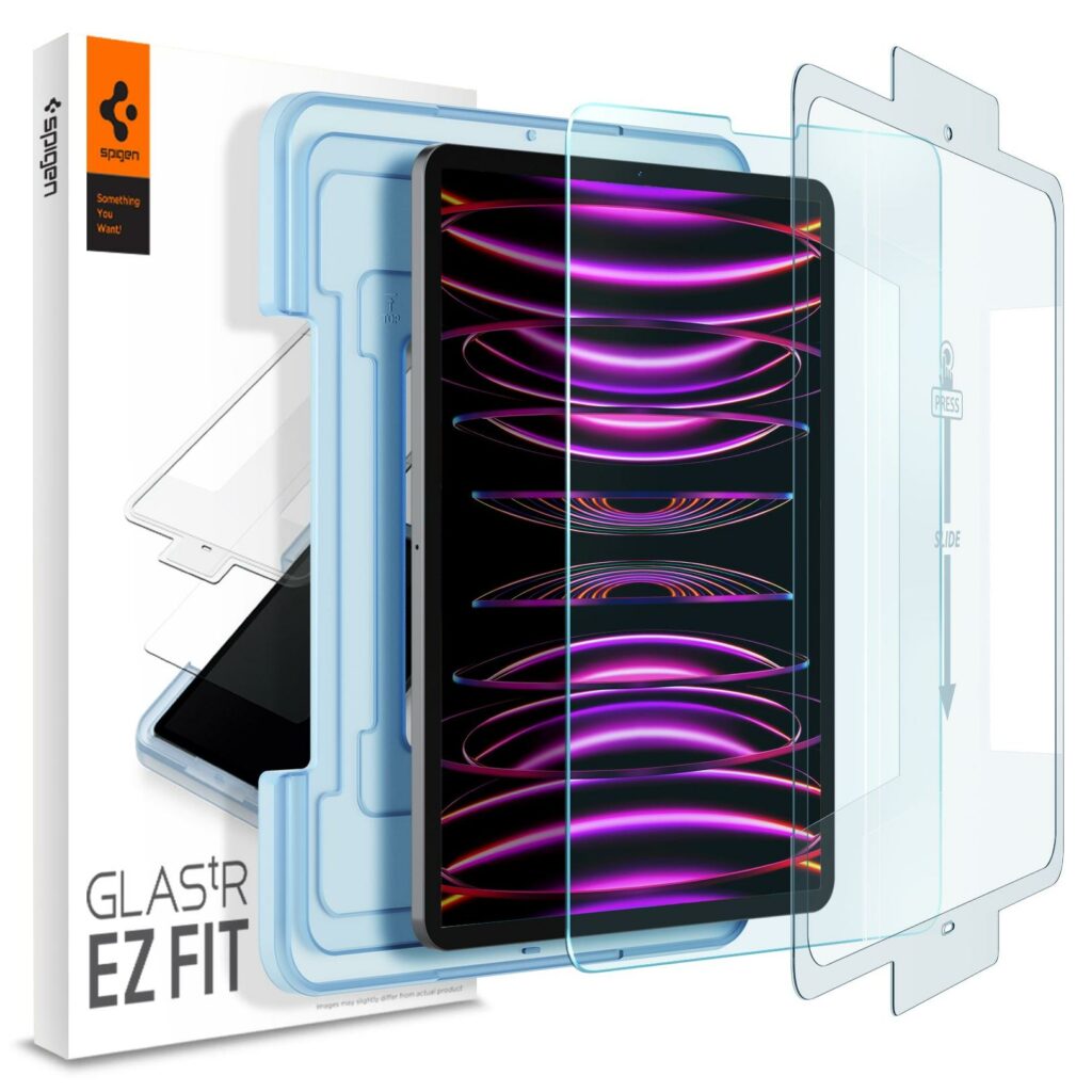 Spigen® GLAS.tR™ EZ FIT™ AGL02809 iPad Pro 12.9-inch (2022/2021/2020/2018) Premium Tempered Glass Screen Protector