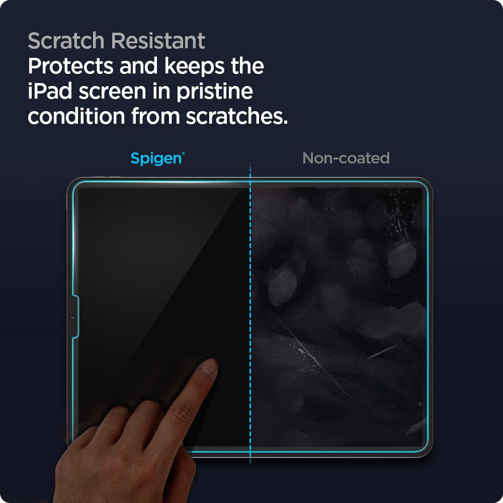 Spigen® GLAS.tR™ EZ FIT™ AGL02809 iPad Pro 12.9-inch (2022/2021/2020/2018) Premium Tempered Glass Screen Protector