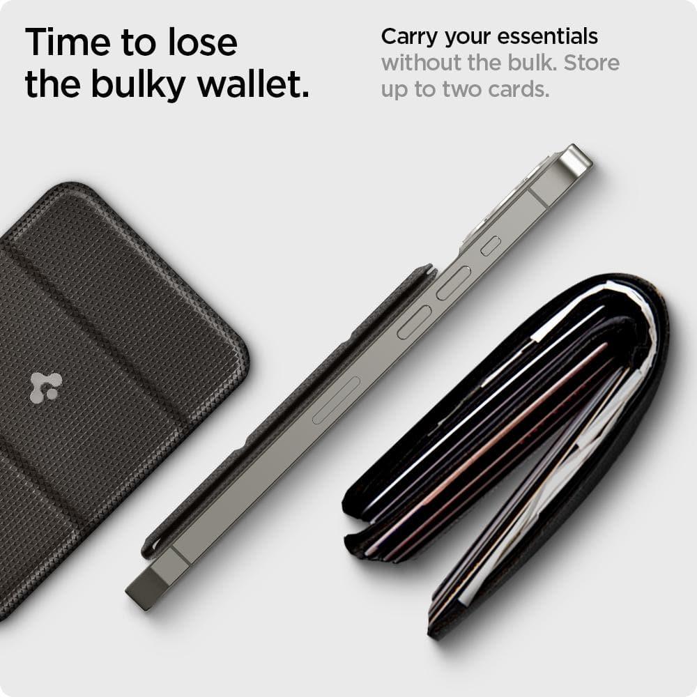 Spigen® Smart Fold™ Wallet AMP02746 MagSafe Card Holder (MagFit) – Black