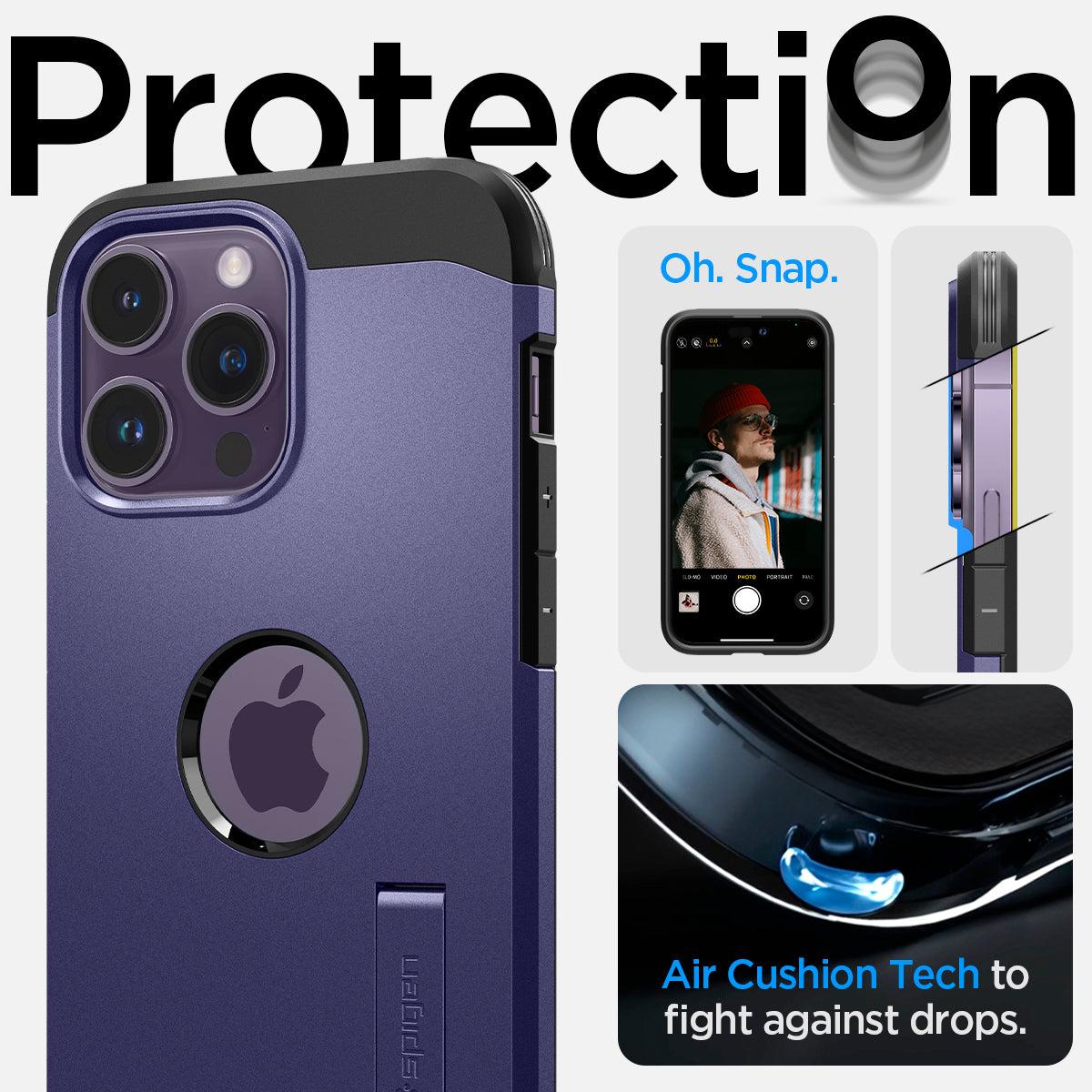 Spigen® Tough Armor™ (MagFit) ACS05576 iPhone 14 Pro Max Case - Deep Purple