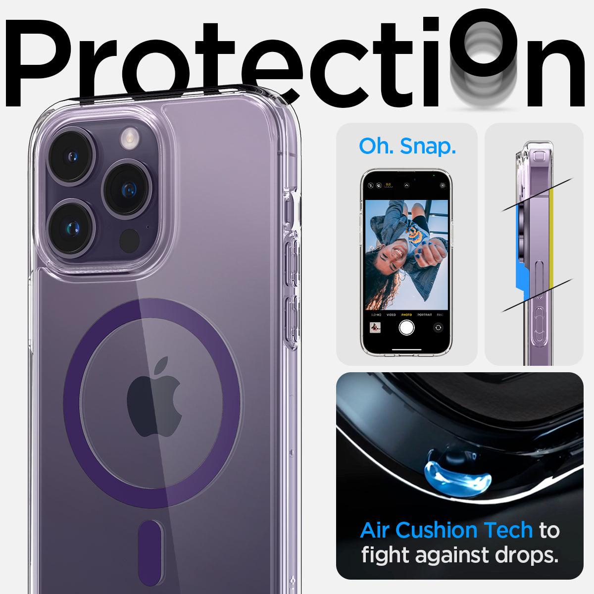 Spigen® Ultra Hybrid™ (MagFit) ACS05581 iPhone 14 Pro Max Case - Deep Purple