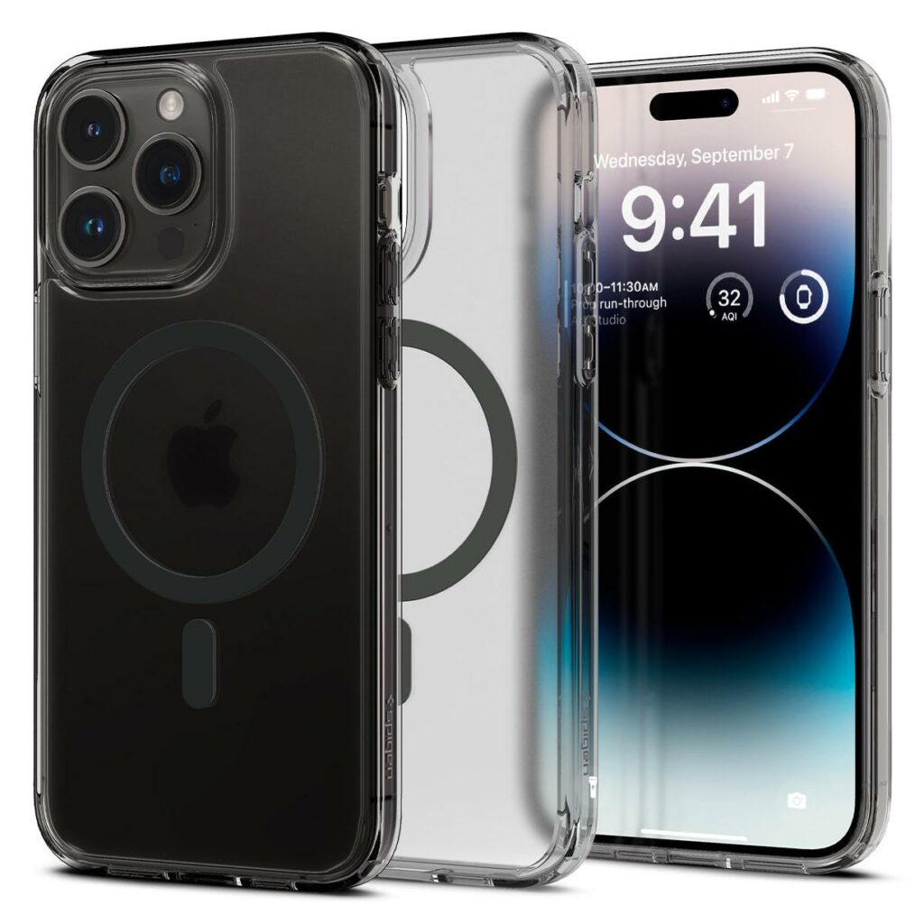Spigen® Ultra Hybrid™ (MagFit) ACS05582 iPhone 14 Pro Max Case - Frost Black