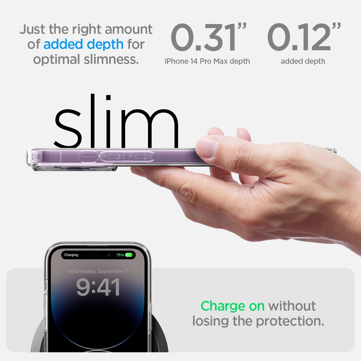 Spigen® Ultra Hybrid™ (MagFit) ACS05583 iPhone 14 Pro Max Case - Frost Clear