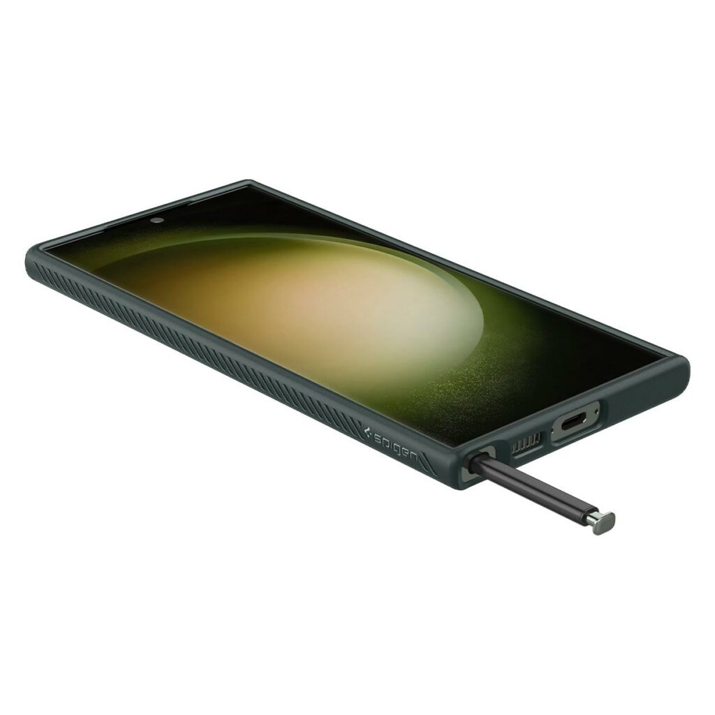 Spigen® Liquid Air™ ACS05615 Samsung Galaxy S23 Ultra Case - Abyss Green