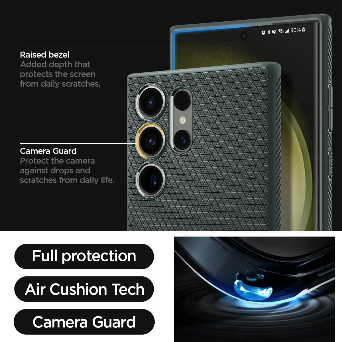 Spigen® Liquid Air™ ACS05615 Samsung Galaxy S23 Ultra Case - Abyss Green