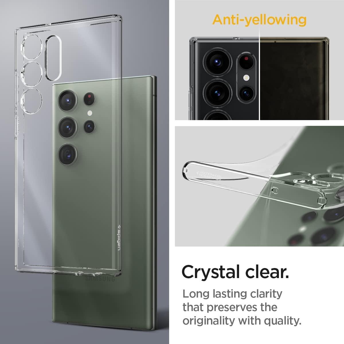 Spigen® Liquid Crystal™ ACS05610 Samsung Galaxy S23 Ultra Case - Crystal Clear