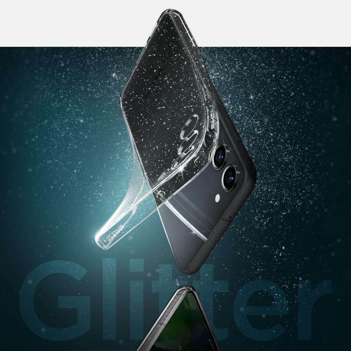 Spigen® Liquid Crystal™ Glitter ACS05664 Samsung Galaxy S23+ Plus Case - Crystal Quartz