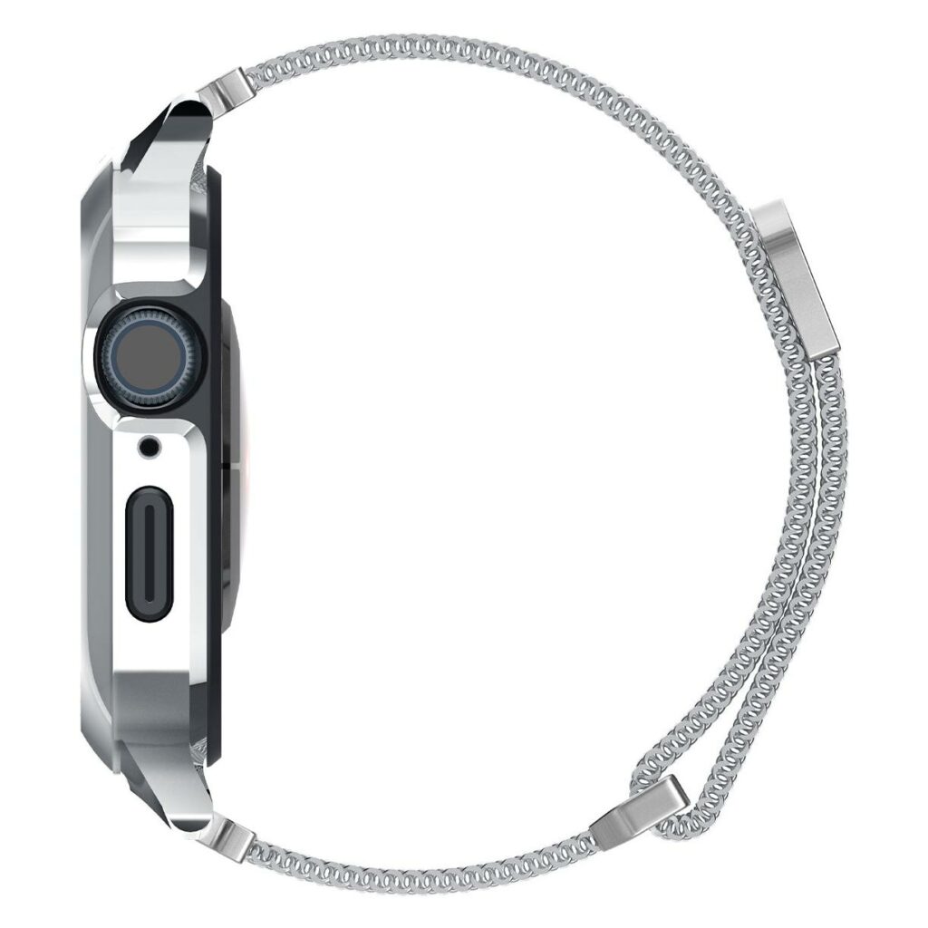Spigen® Metal Fit Pro ACS04584 Apple Watch Series 8 / 7 (45mm) Case – Silver