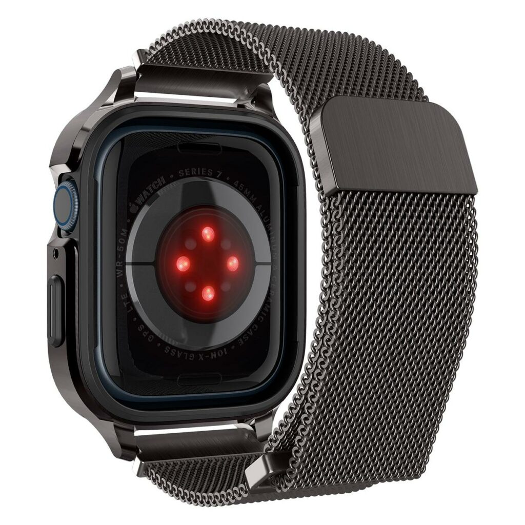 Spigen® Metal Fit Pro ACS04585 Apple Watch Series 8 / 7 (45mm) Case – Graphite