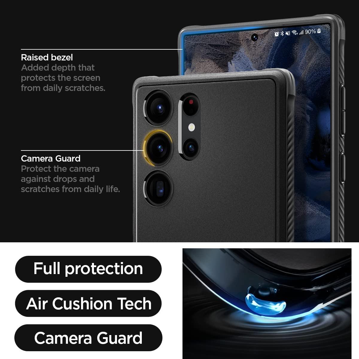 Spigen® Rugged Armor™ ACS05613 Samsung Galaxy S23 Ultra Case - Matte Black