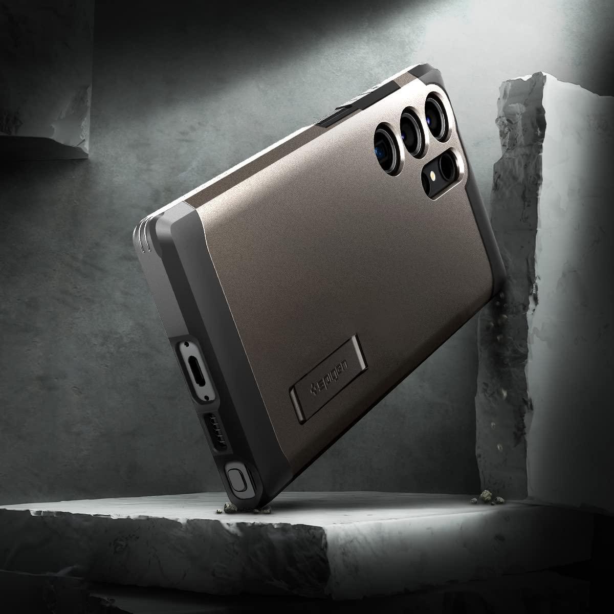 Spigen® Tough Armor™ ACS05624 Samsung Galaxy S23 Ultra Case - Gunmetal