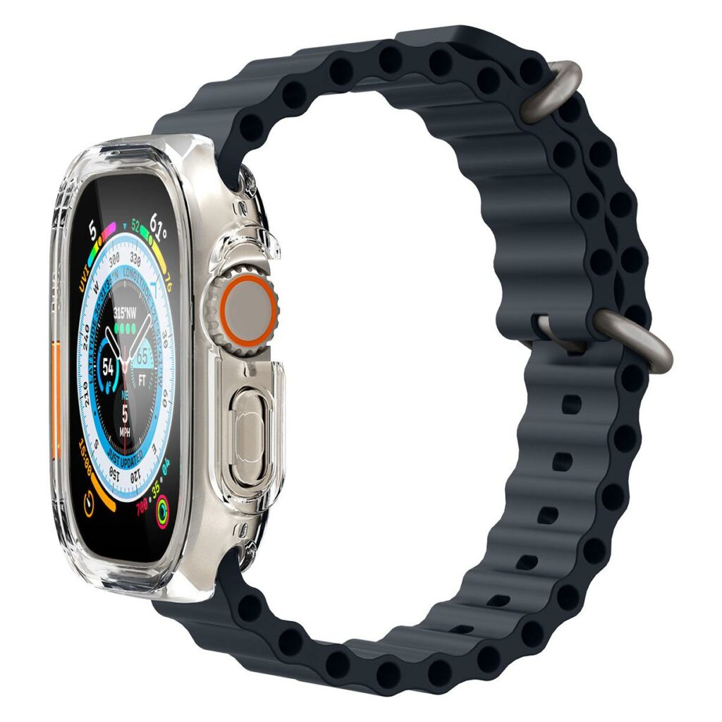 Spigen® Ultra Hybrid™ ACS05459 Apple Watch Ultra (49mm) Case - Crystal Clear
