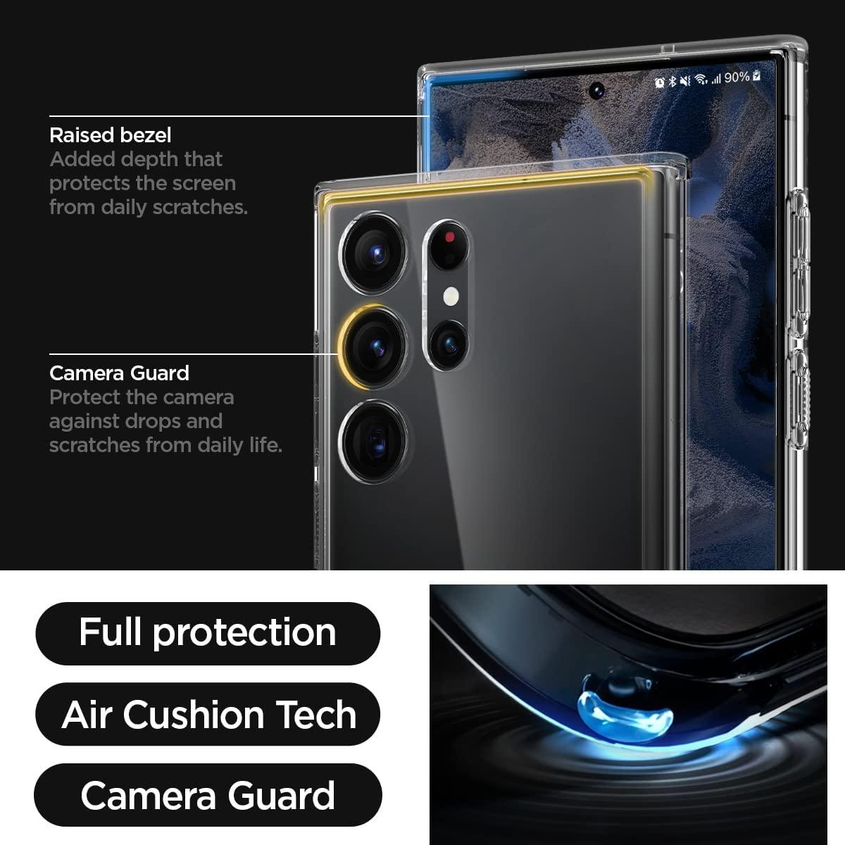 Spigen® Ultra Hybrid™ ACS05617 Samsung Galaxy S23 Ultra Case - Crystal Clear