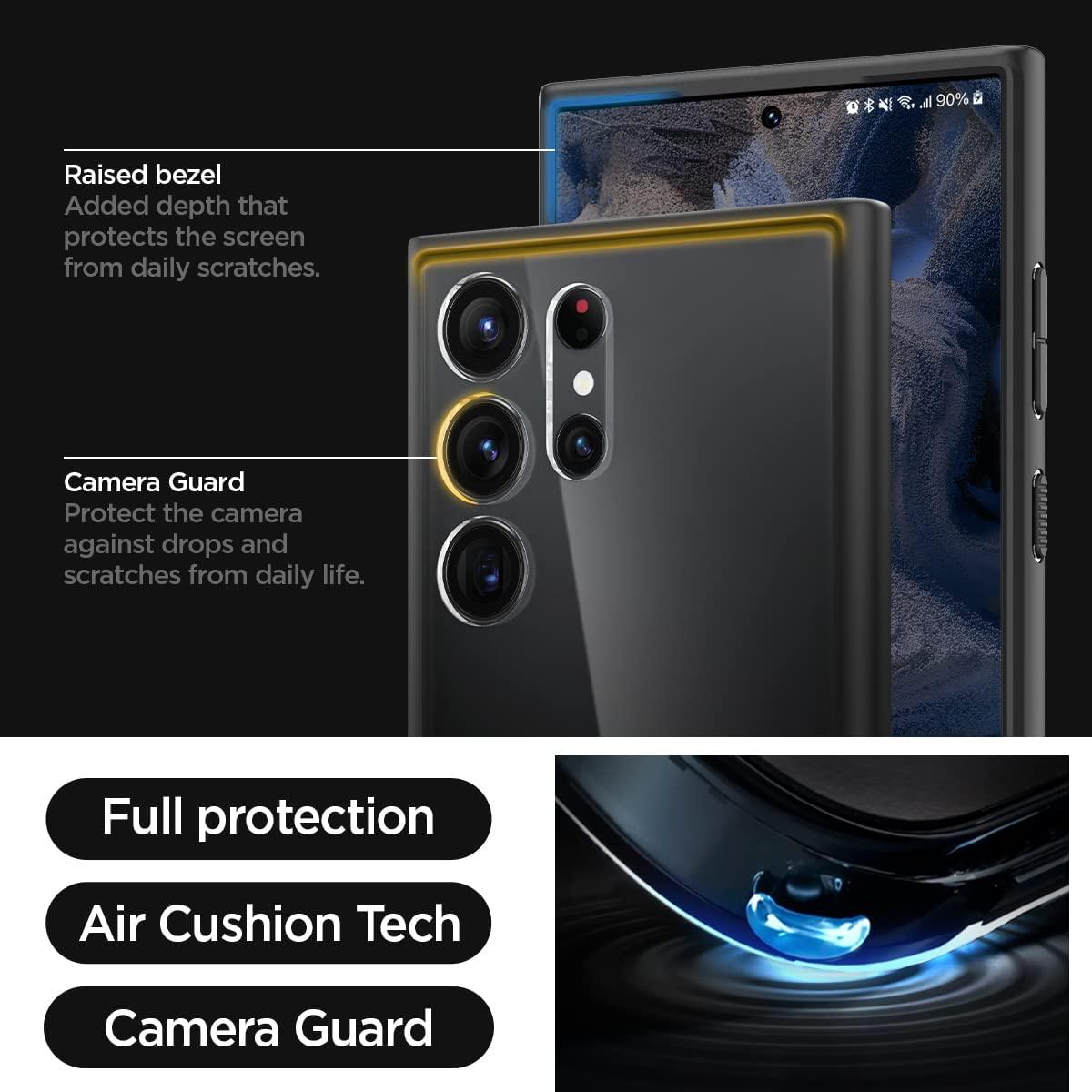 Spigen® Ultra Hybrid™ ACS05618 Samsung Galaxy S23 Ultra Case - Matte Black