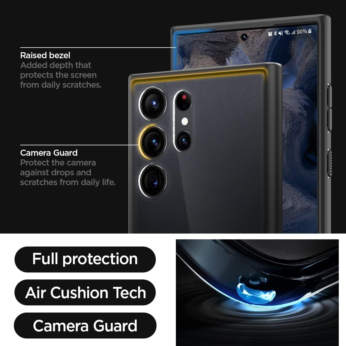 Spigen® Ultra Hybrid™ ACS05619 Samsung Galaxy S23 Ultra Case - Frost Black