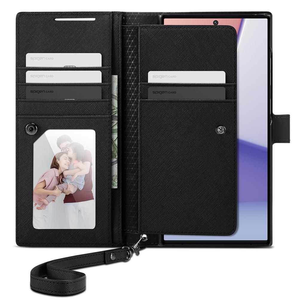 Spigen® Wallet S™ Plus ACS05629 Samsung Galaxy S23 Ultra Case - Black