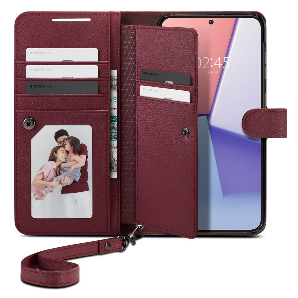 Spigen® Wallet S™ Plus ACS05678 Samsung Galaxy S23+ Plus Case – Burgundy