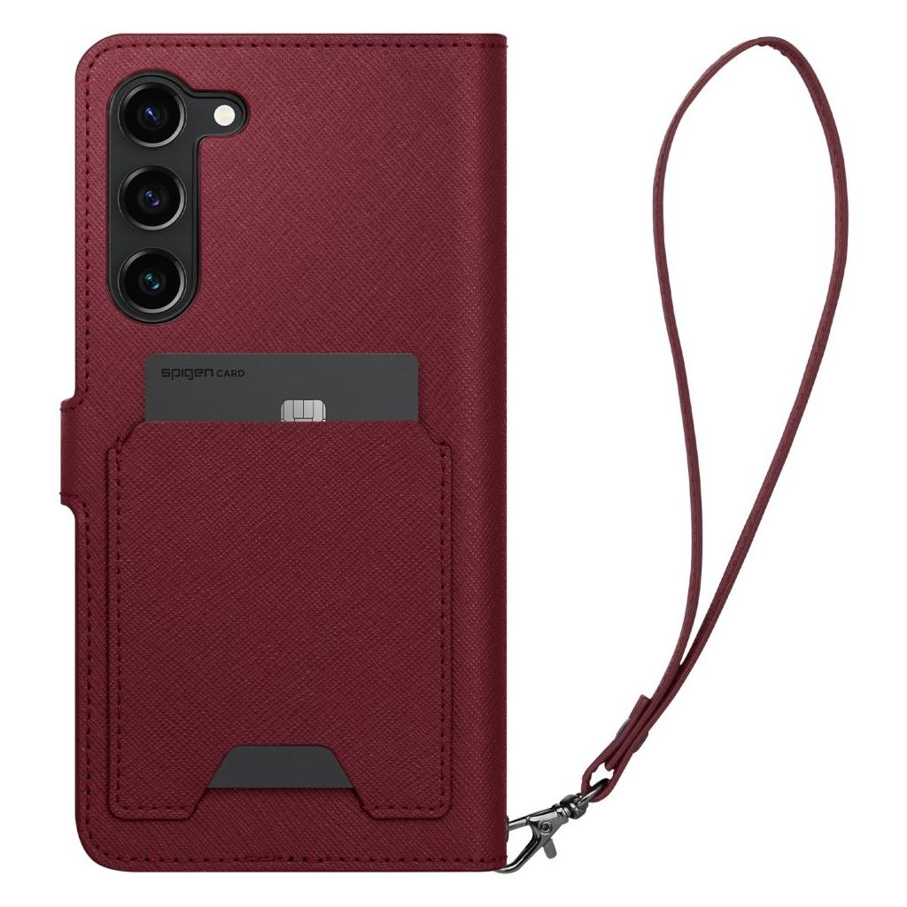 Spigen® Wallet S™ Plus ACS05678 Samsung Galaxy S23+ Plus Case – Burgundy