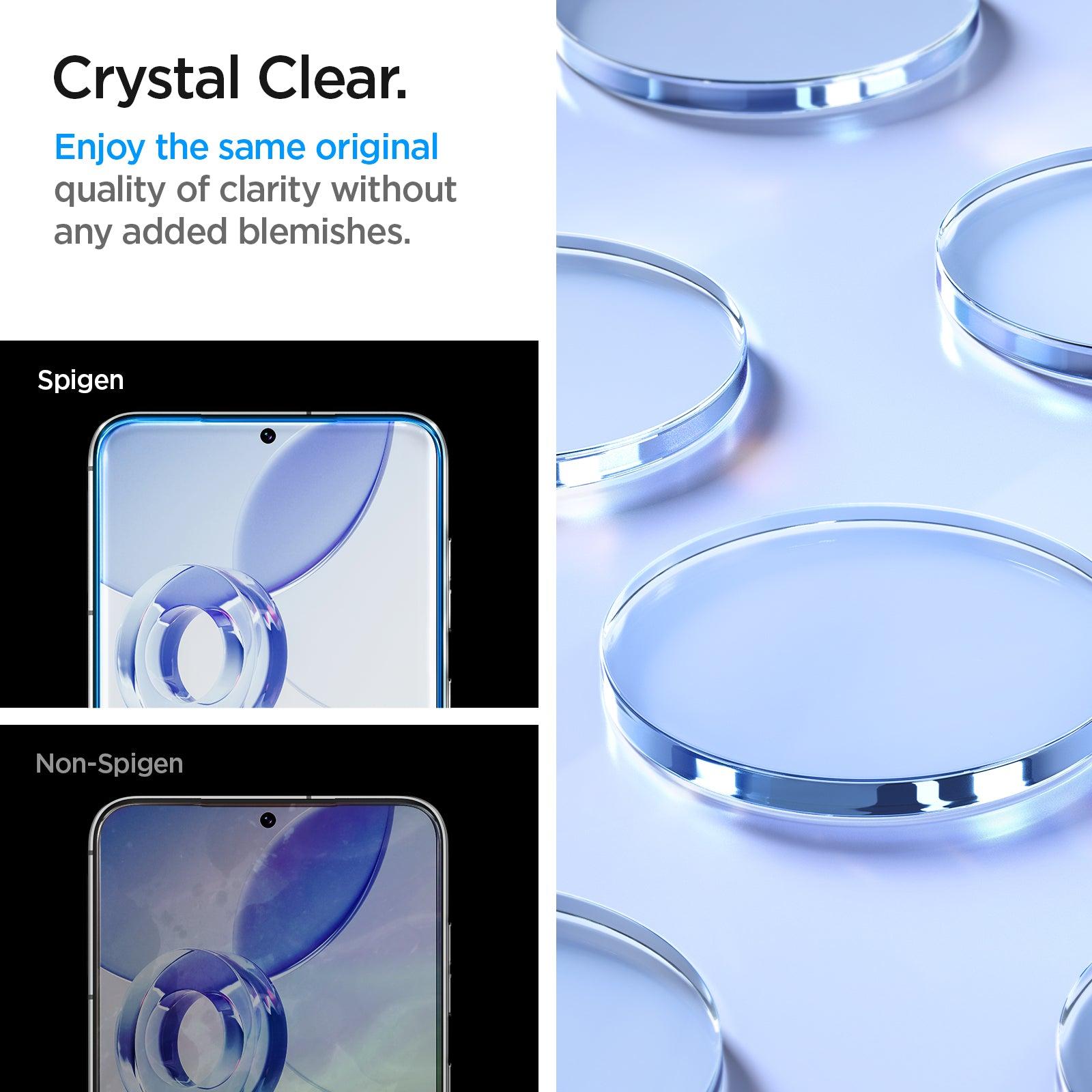 Spigen® (x2.Pack) GLAS.tR™ EZ FIT™ AGL05958 Samsung Galaxy S23 Premium Tempered Glass Screen Protector