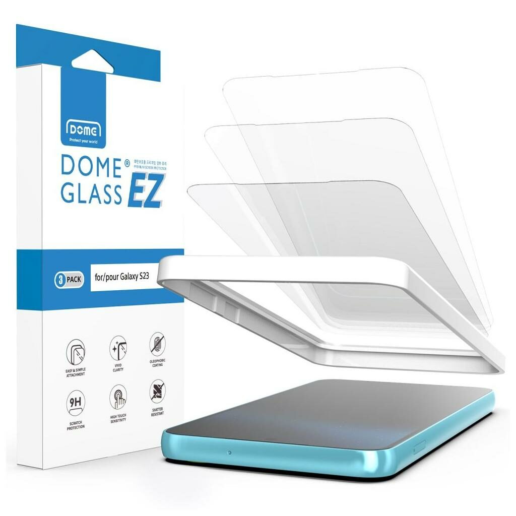 Whitestone™ Dome Glass® (x3.Pack) EZ 8809365407620 Samsung Galaxy S23 Premium Tempered Glass Screen Protector