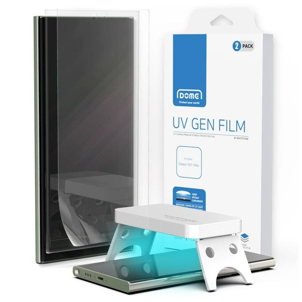 Whitestone™ Dome (x2.Pack) UV GEN Film 8809365407736 Samsung Galaxy S23 Ultra Premium Screen Protector
