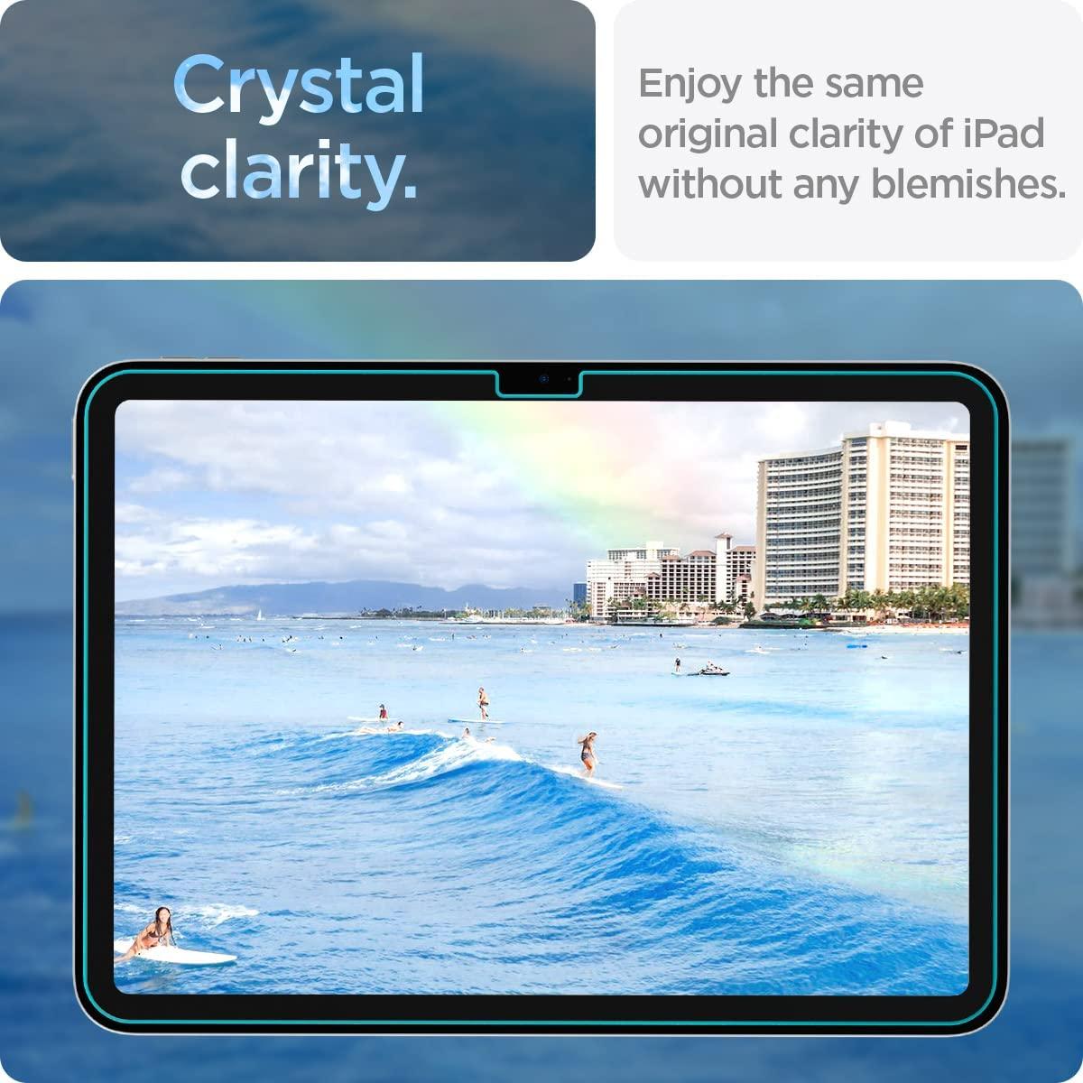 Spigen® GLAS.tR™ EZ FIT™ AGL05554 iPad 10.9-inch (2022) Premium Tempered Glass Screen Protector