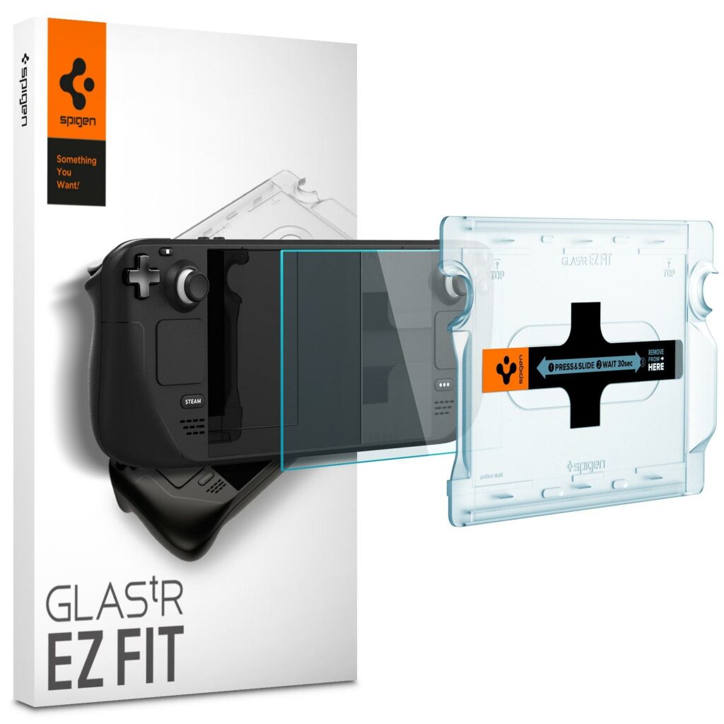 Spigen® GLAS.tR™ EZ FIT™ AGL05600 Steam Deck Premium Tempered Glass Screen Protector