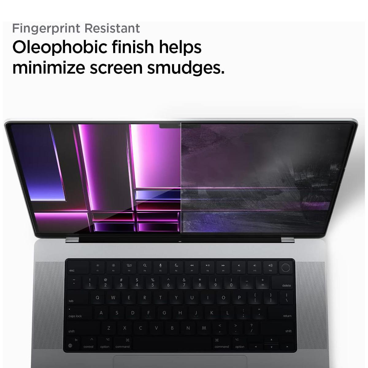 Spigen® GLAS.tR™ Full Cover AGL04233 MacBook Pro 16-inch (2023/2021) Premium Tempered Glass Screen Protector