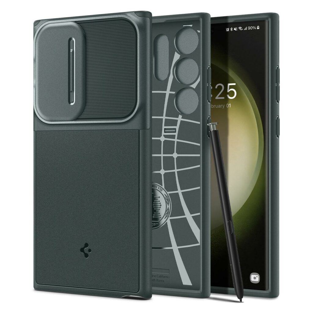 Spigen® Optik Armor™ ACS06081 Samsung Galaxy S23 Ultra Case - Abyss Green