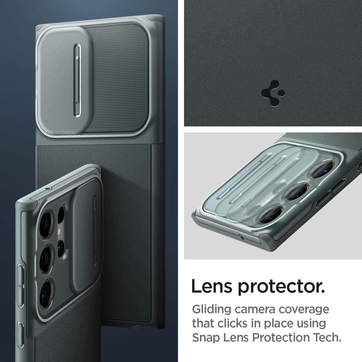 Spigen® Optik Armor™ ACS06081 Samsung Galaxy S23 Ultra Case - Abyss Green