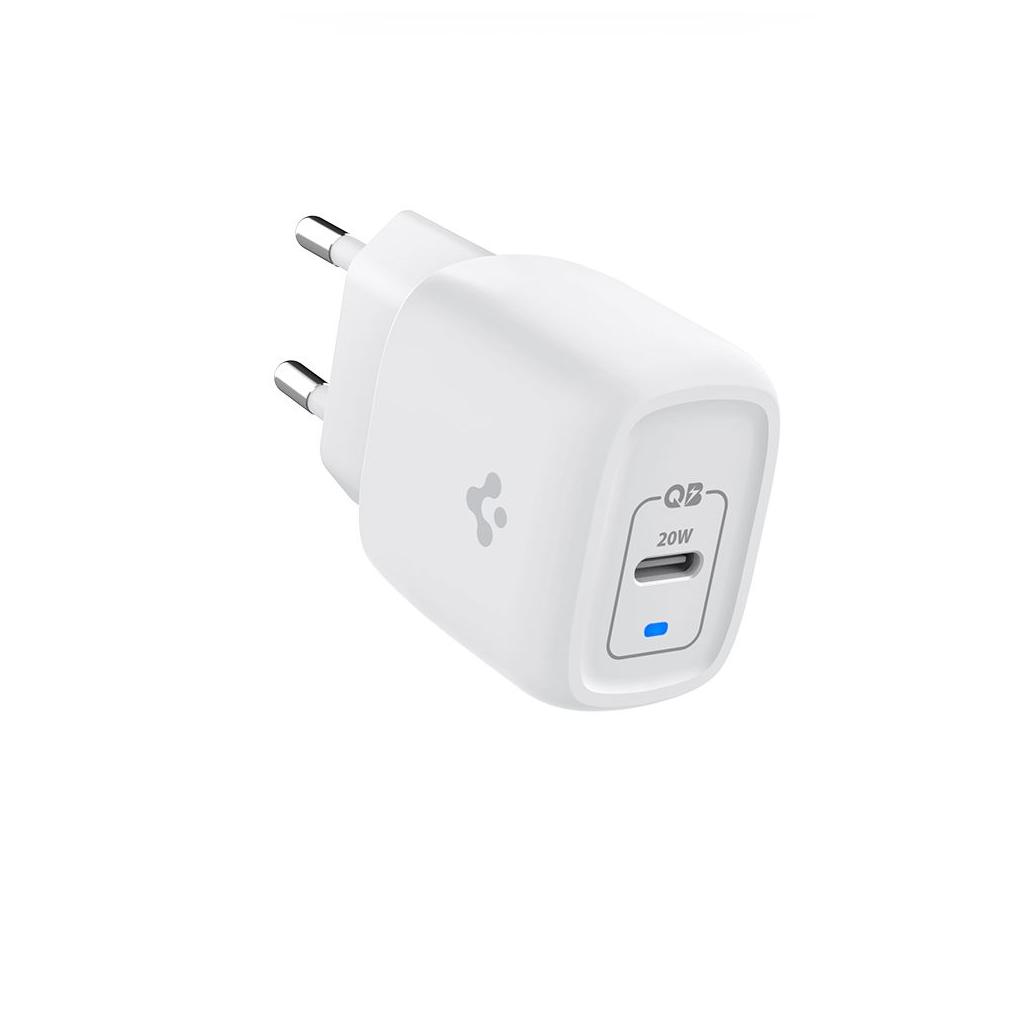 Spigen® PowerArc ArcStation™ Pro PE2C10CL ASE05999 USB-C PD 3.0 20W / 3A Charger with DuraSync™ Lightning MFi Certified Cable – White