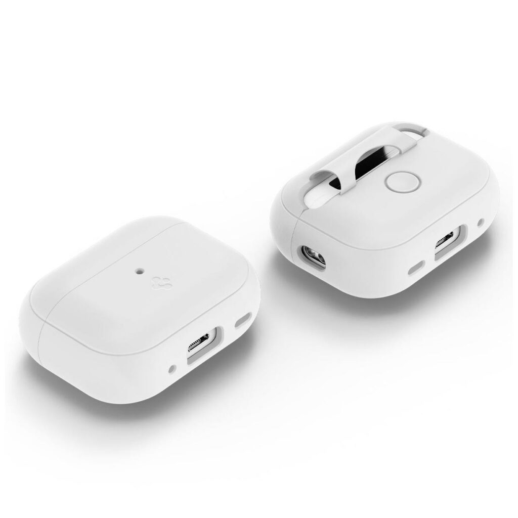 Spigen® Silicone Fit™ ACS05811 Apple AirPods Pro 2 Case - White / Gray