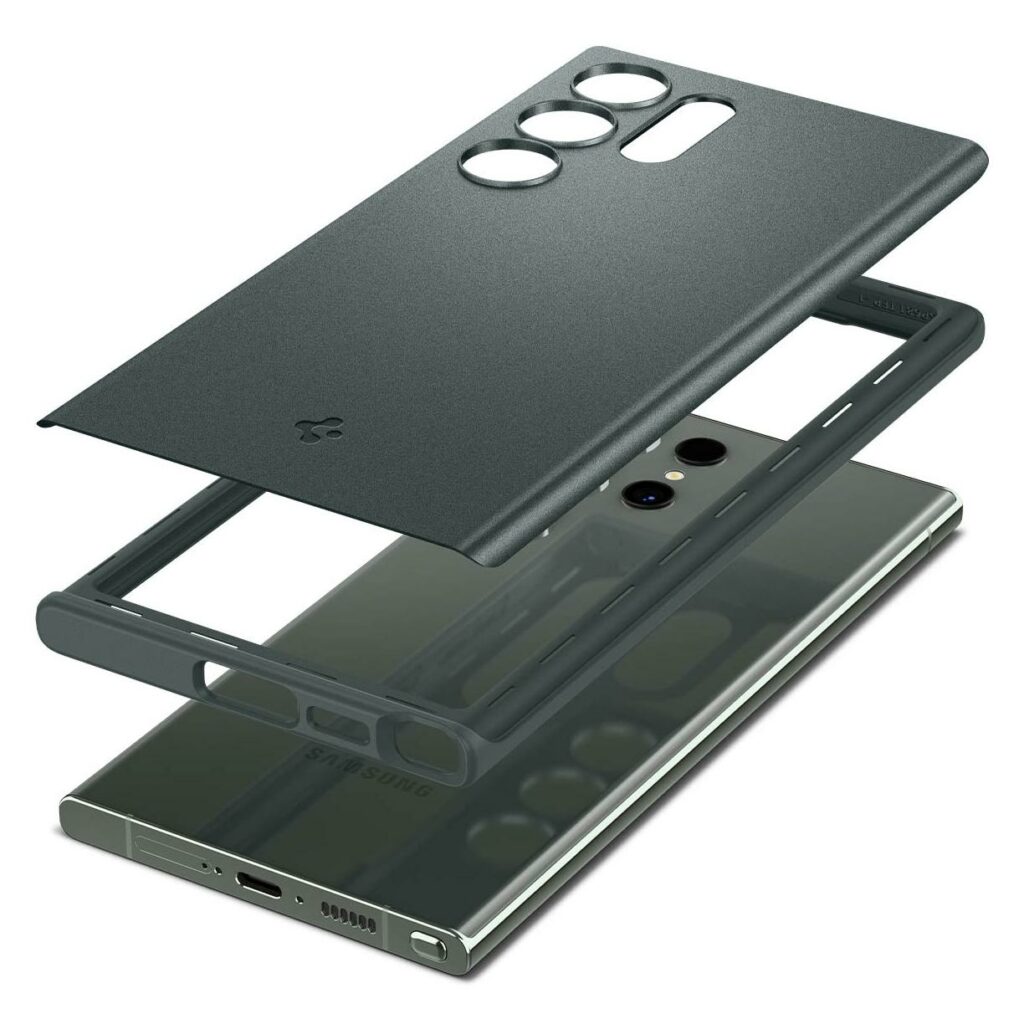 Spigen® Thin Fit™ ACS06077 Samsung Galaxy S23 Ultra Case - Abyss Green