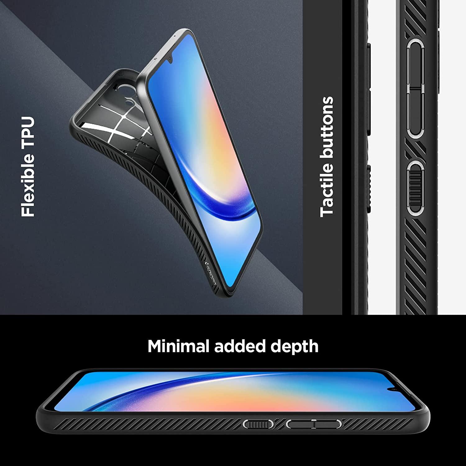 Spigen® Liquid Air™ ACS05905 Samsung Galaxy A34 Kılıf - Mat Siyah