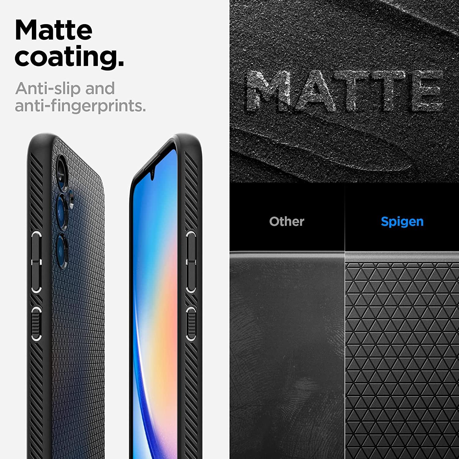 Spigen® Liquid Air™ ACS05905 Samsung Galaxy A34 Case - Matte Black