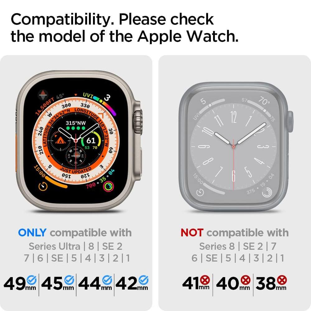 Spigen® Lite Fit Ultra AMP05986 Apple Watch Series 49mm / 45mm / 44mm / 42mm Case - Orange