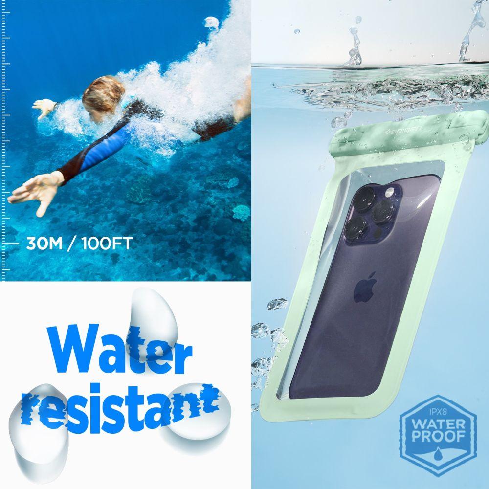 Spigen® A601 ACS06008 IPX8 Certified Universal Waterproof Up to 6.9-inch Case – Mint