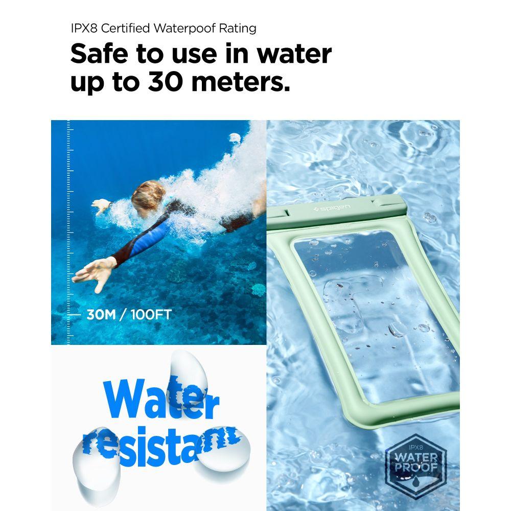 Spigen® A610 ACS06012 IPX8 Certified Universal Waterproof Up to 6.9-inch Floating Case – Mint